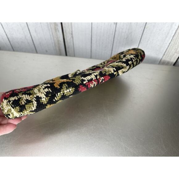Vintage Mod Flora Floral Tapestry Handbag Carpet Bag Clutch 60s 50s - Picture 3 of 7